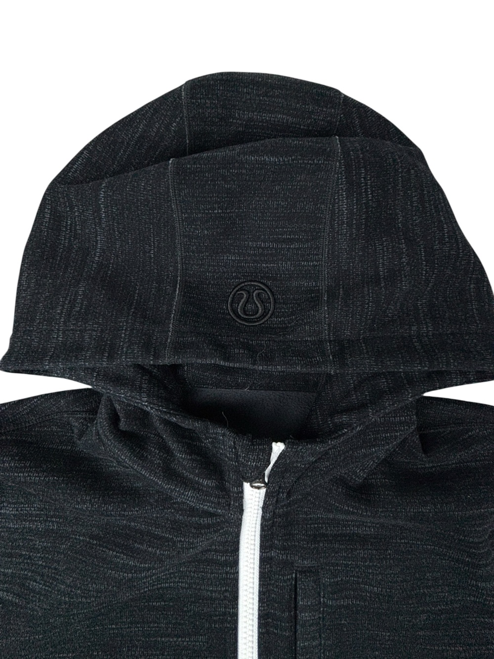 RARE!! Lululemon | Heavy Scuba Core Hoodie | Heathered Black | Leather | XXL - Picture 3 of 4